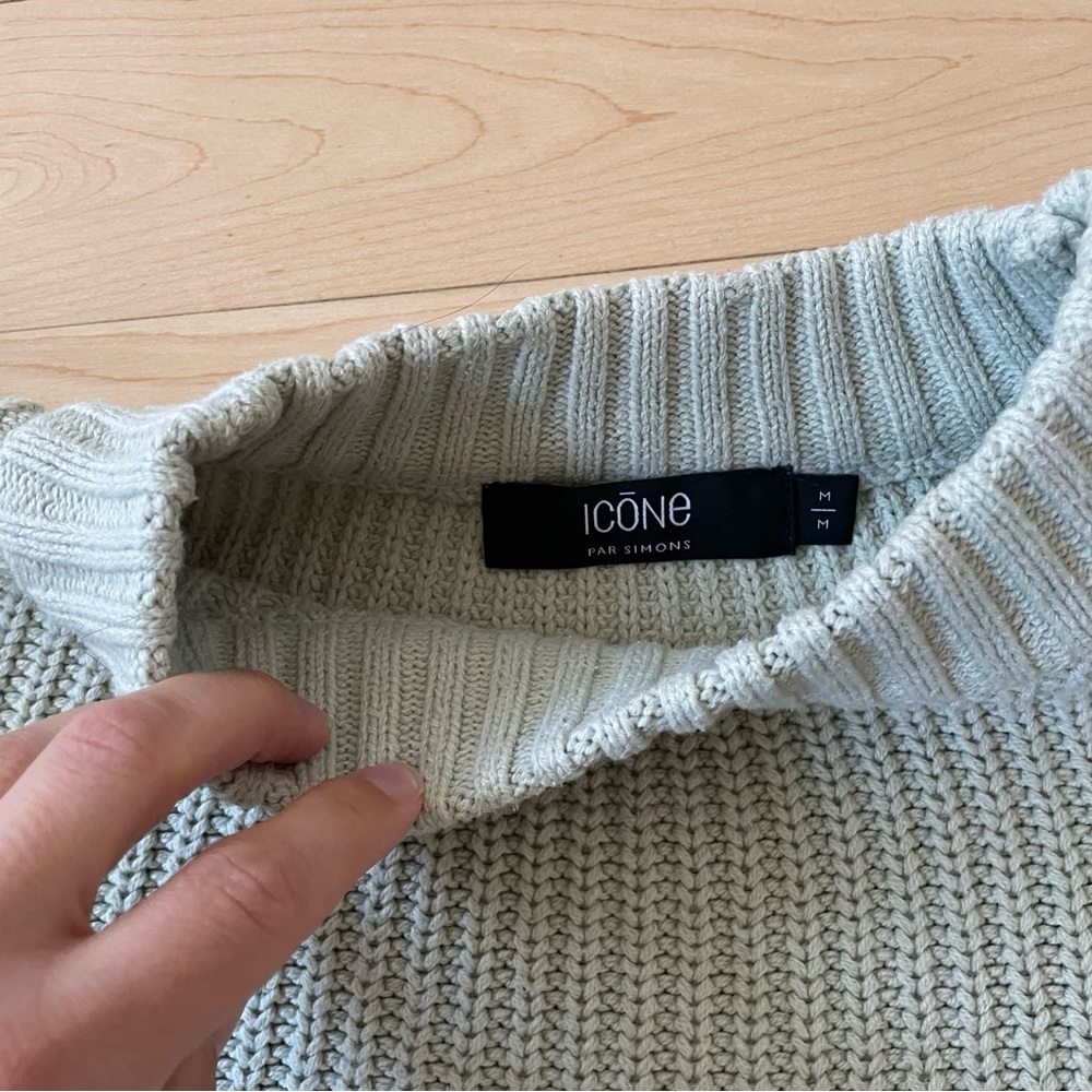 Simons Ribbed Crew Neck Sweater - Light Green - Picture 4 of 7